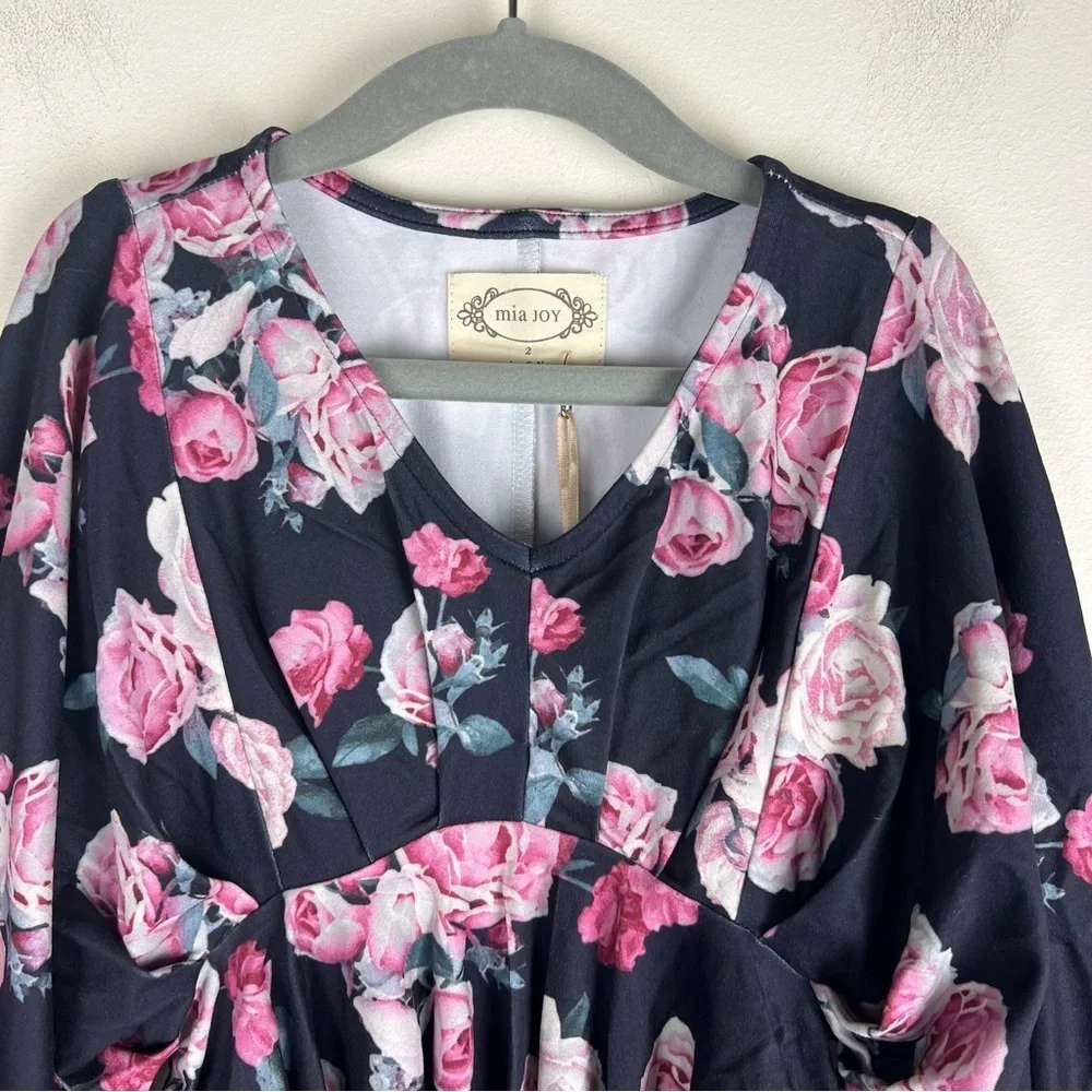Joyfolie | Boho Bell Sleeves Rose Floral Kayla Top | Girls 2